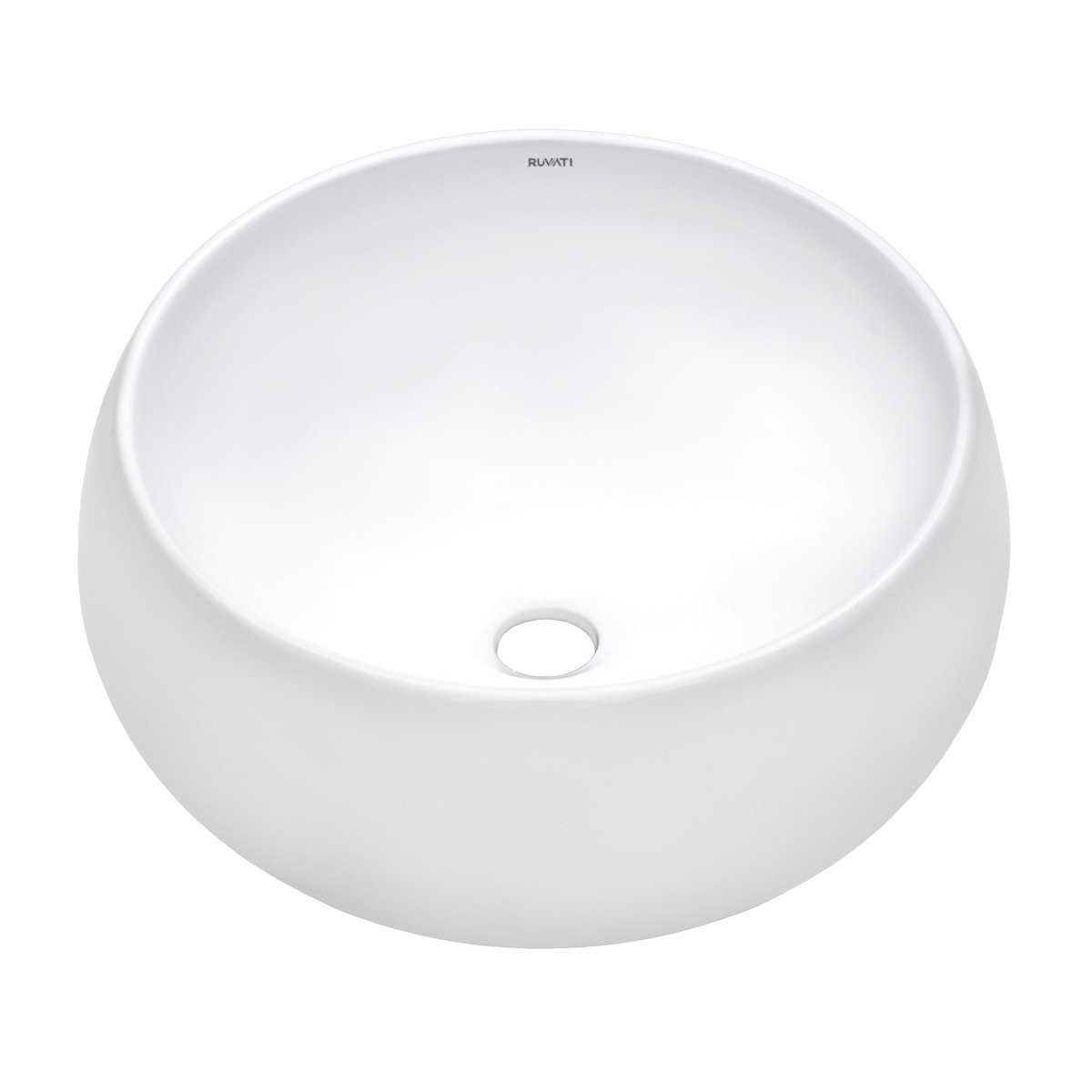 Bathroom Vessel Sink Round White Circular Above Counter Porcelain Ceramic