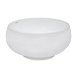 Bathroom Vessel Sink Round White Circular Above Counter Porcelain Ceramic