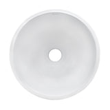Bathroom Vessel Sink Round White Circular Above Counter Porcelain Ceramic