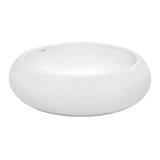 Bathroom Vessel Sink Round White Circular Above Counter Porcelain Ceramic