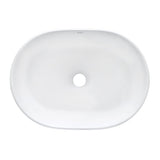 Bathroom Vessel Sink White Oval Above Counter Vanity Porcelain Ceramic