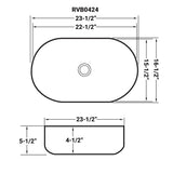 Bathroom Vessel Sink White Oval Above Counter Vanity Porcelain Ceramic