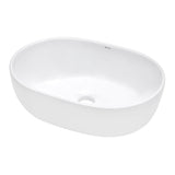 Bathroom Vessel Sink White Oval Above Counter Vanity Porcelain Ceramic
