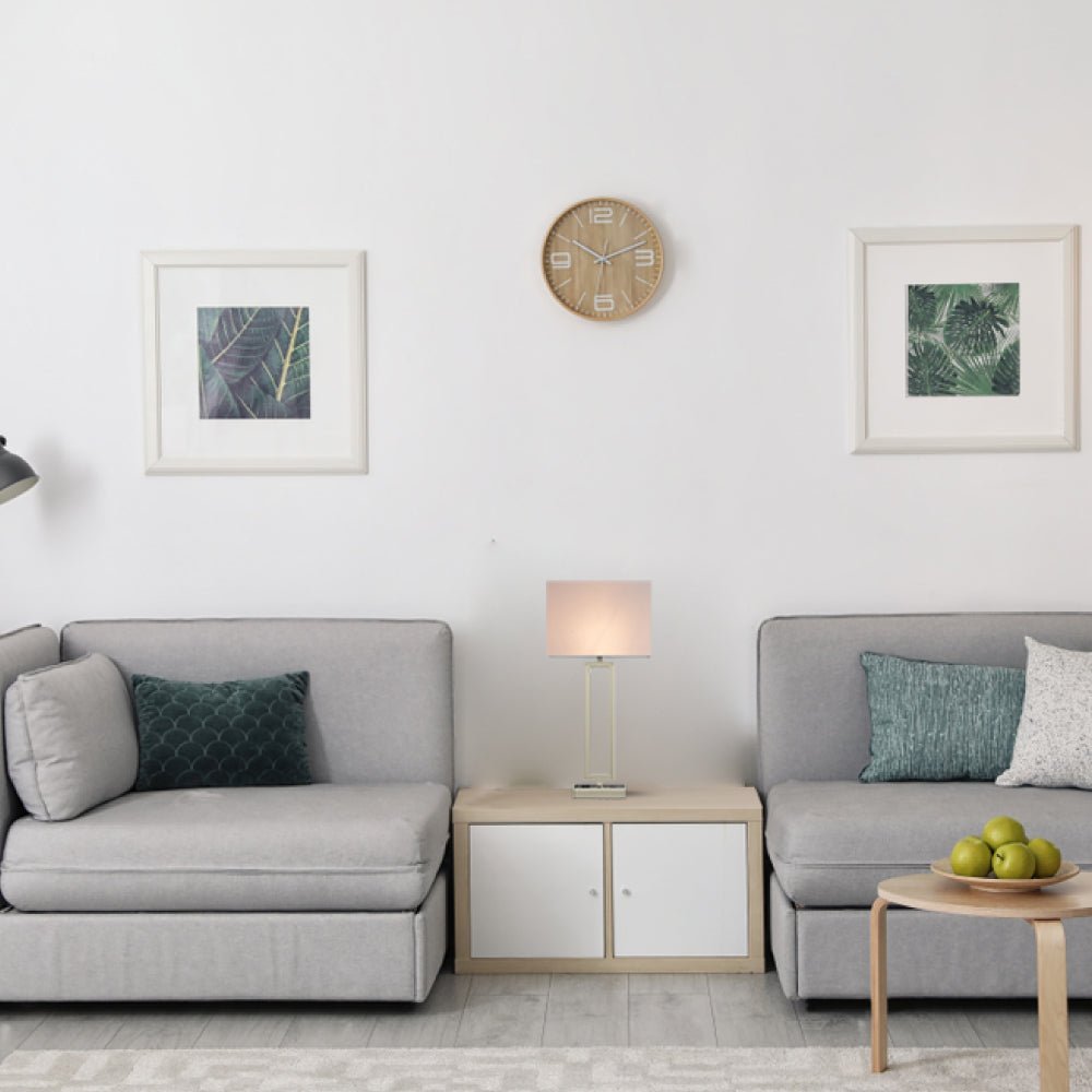 Bedside Table Lamp with USB Port and Outlet, 28 inch, Brushed Nickel Finish, with 1pc Switch,1pcs outlets,1pc USB 1 Type C, For Living Room, Dorm, Bedroom Lamp