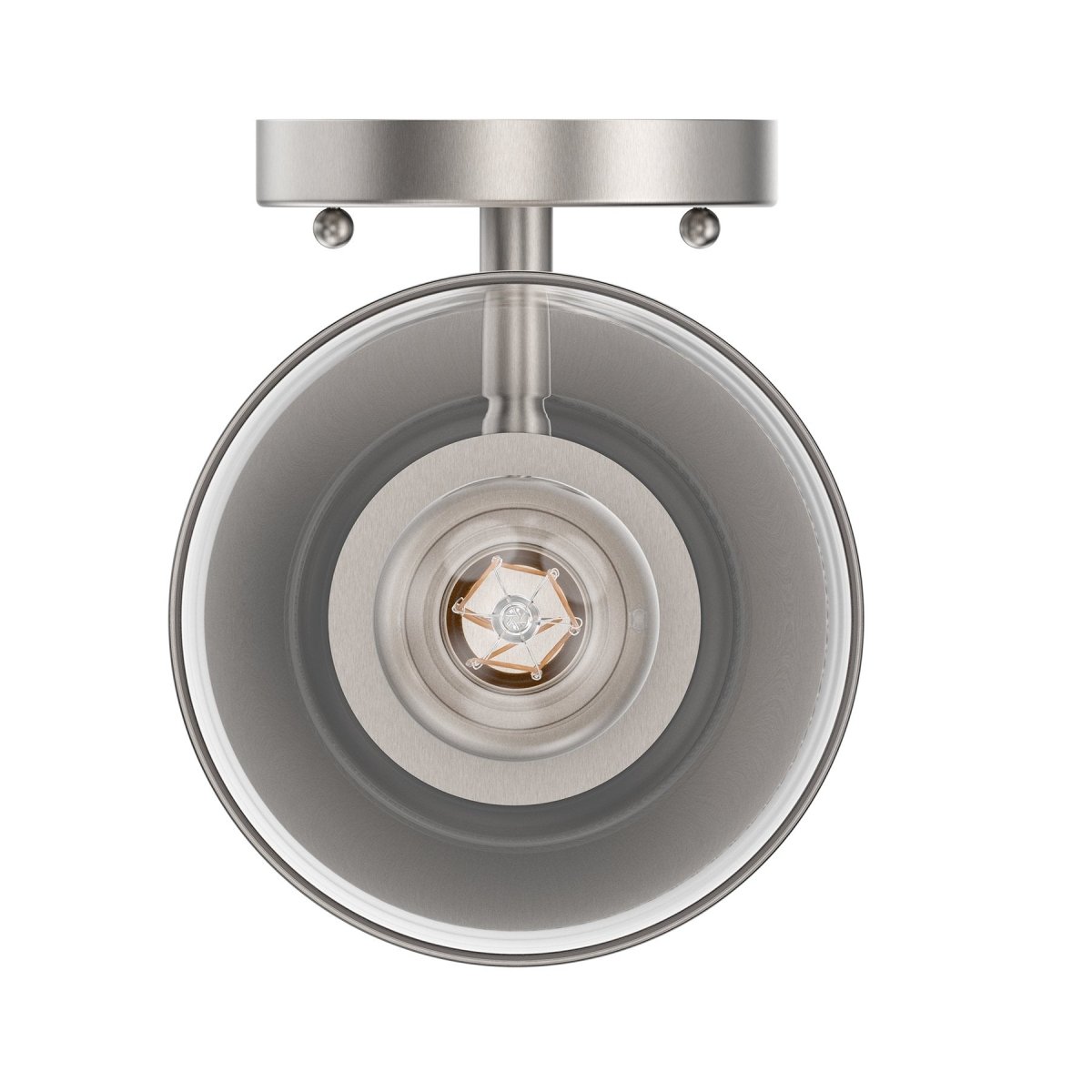 Bell Shape Wall Sconce Lighting Fixture, Brushed Nickel Finish, E26 Base, UL Listed for Dry Location, 3 Years Warranty