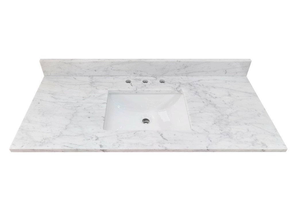 Bianco Carrara White Premium 1" thickness Vanity Top