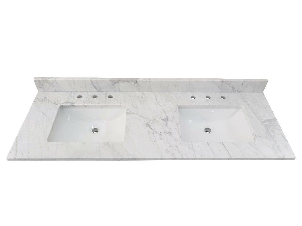 Bianco Carrara White Premium 1" thickness Vanity Top