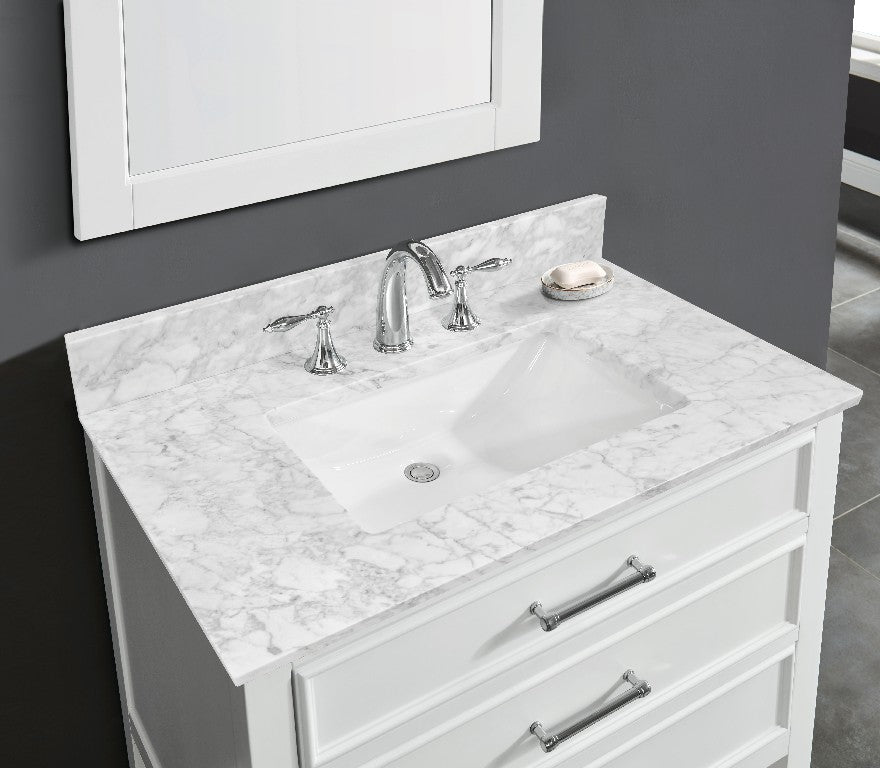 Bianco Carrara White Premium 1" thickness Vanity Top