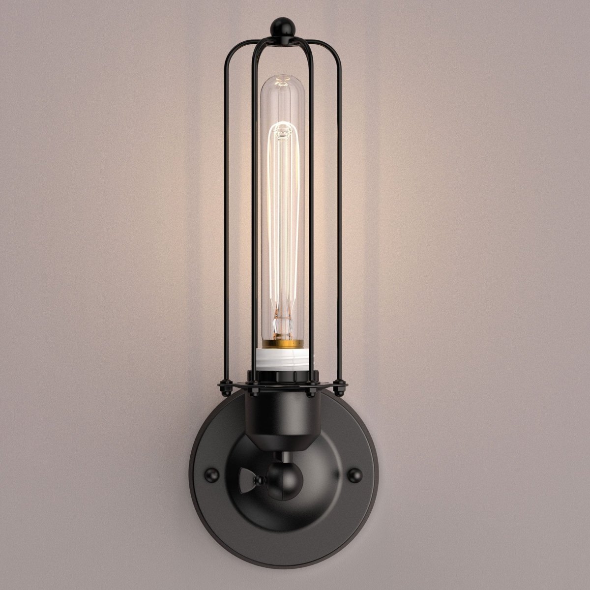 Birdcage Shape Bathroom Light Fixtures, Matte Black Finish, 1-Light/2-Light, E26 Base, UL Listed, For Dry Locations, Wall Mount, Bathroom Vanity Lighting