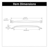 Black Cabinet Pull - 12 Inch Center to Center - Hickory Hardware