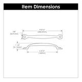 Black Cabinet Pull - 6-5/16 Inch (160mm) Center to Center - Hickory Hardware