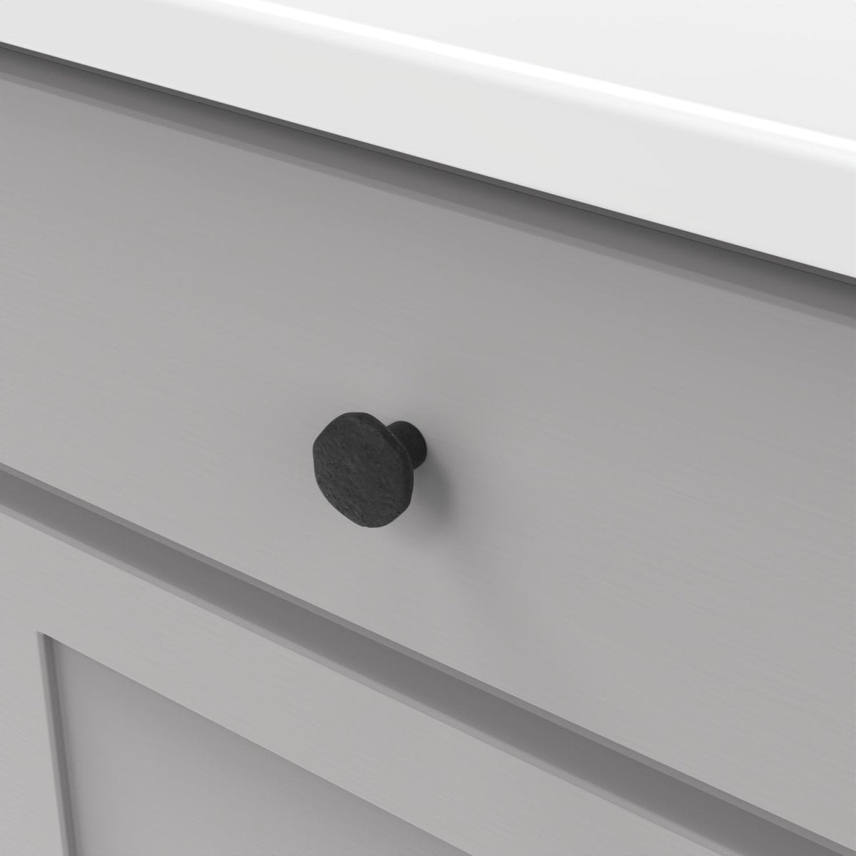Black Knob 1-1/2 Inch Diameter - Carbonite Collection