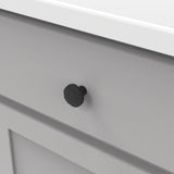 Black Knob 1-1/2 Inch Diameter - Carbonite Collection