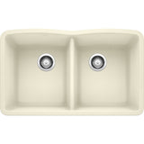 Blanco 32 inch Diamond Double Bowl Undermount Silgranit Kitchen Sink 50/50
