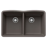 Blanco 32 inch Diamond Double Bowl Undermount Silgranit Kitchen Sink 50/50