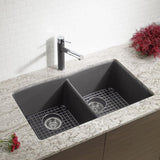 Blanco 32 inch Diamond Double Bowl Undermount Silgranit Kitchen Sink 50/50