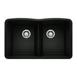 Blanco 32 inch Diamond Double Bowl Undermount Silgranit Kitchen Sink 50/50