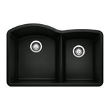 Blanco 32 inch Double Bowl Undermount Kitchen Sink - 60/40