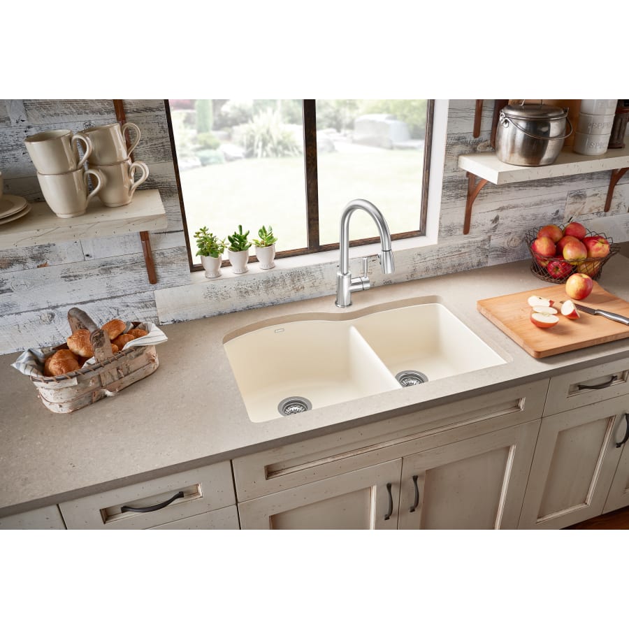 Blanco 32 inch Double Bowl Undermount Kitchen Sink - 60/40