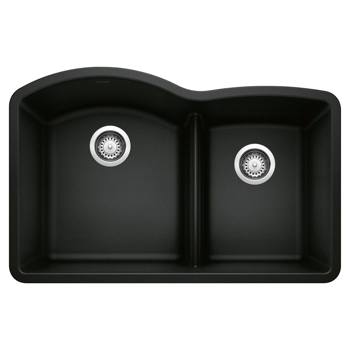 Blanco Diamond 32 Inch 60/40 Double Bowl Undermount Kitchen Sink with Low Divide 60/40