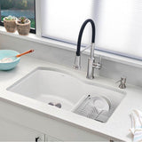 Blanco Diamond 32 Inch 60/40 Double Bowl Undermount Kitchen Sink with Low Divide 60/40