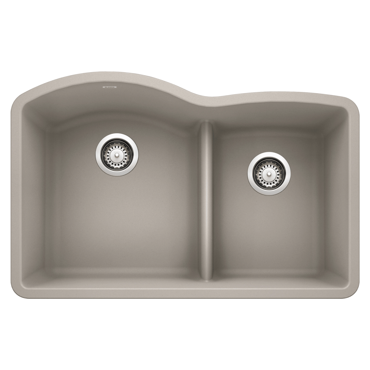 Blanco Diamond 32 Inch 60/40 Double Bowl Undermount Kitchen Sink with Low Divide 60/40