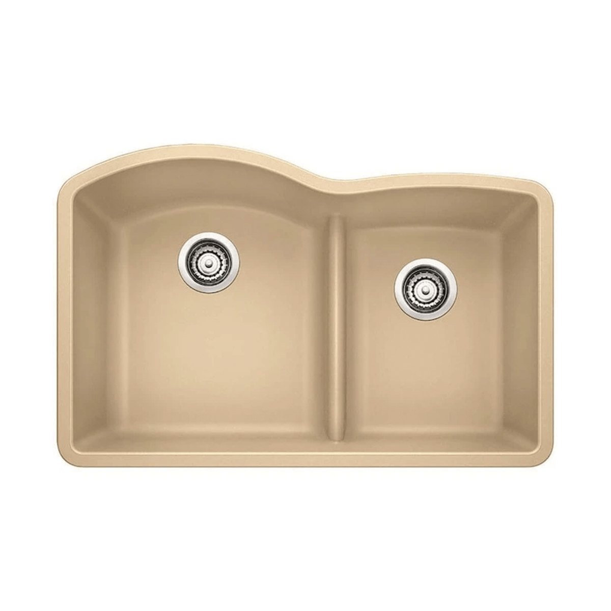 Blanco Diamond 32 Inch 60/40 Double Bowl Undermount Kitchen Sink with Low Divide 60/40