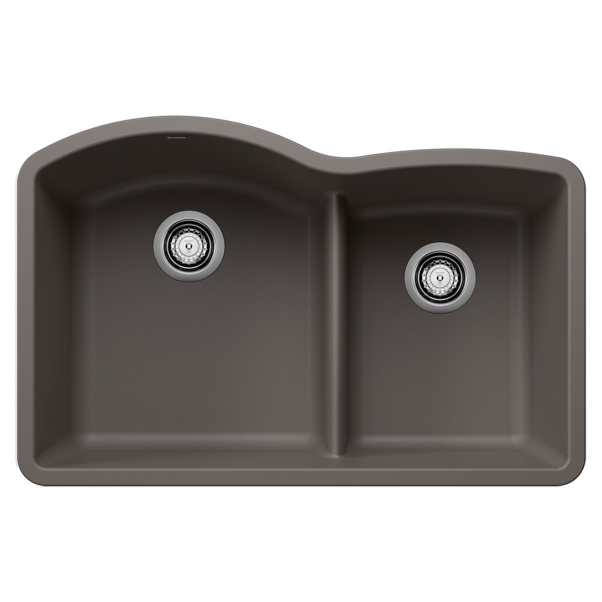 Blanco Diamond 32 Inch 60/40 Double Bowl Undermount Kitchen Sink with Low Divide 60/40