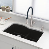Blanco Diamond 32 Inch 60/40 Double Bowl Undermount Kitchen Sink with Low Divide 60/40