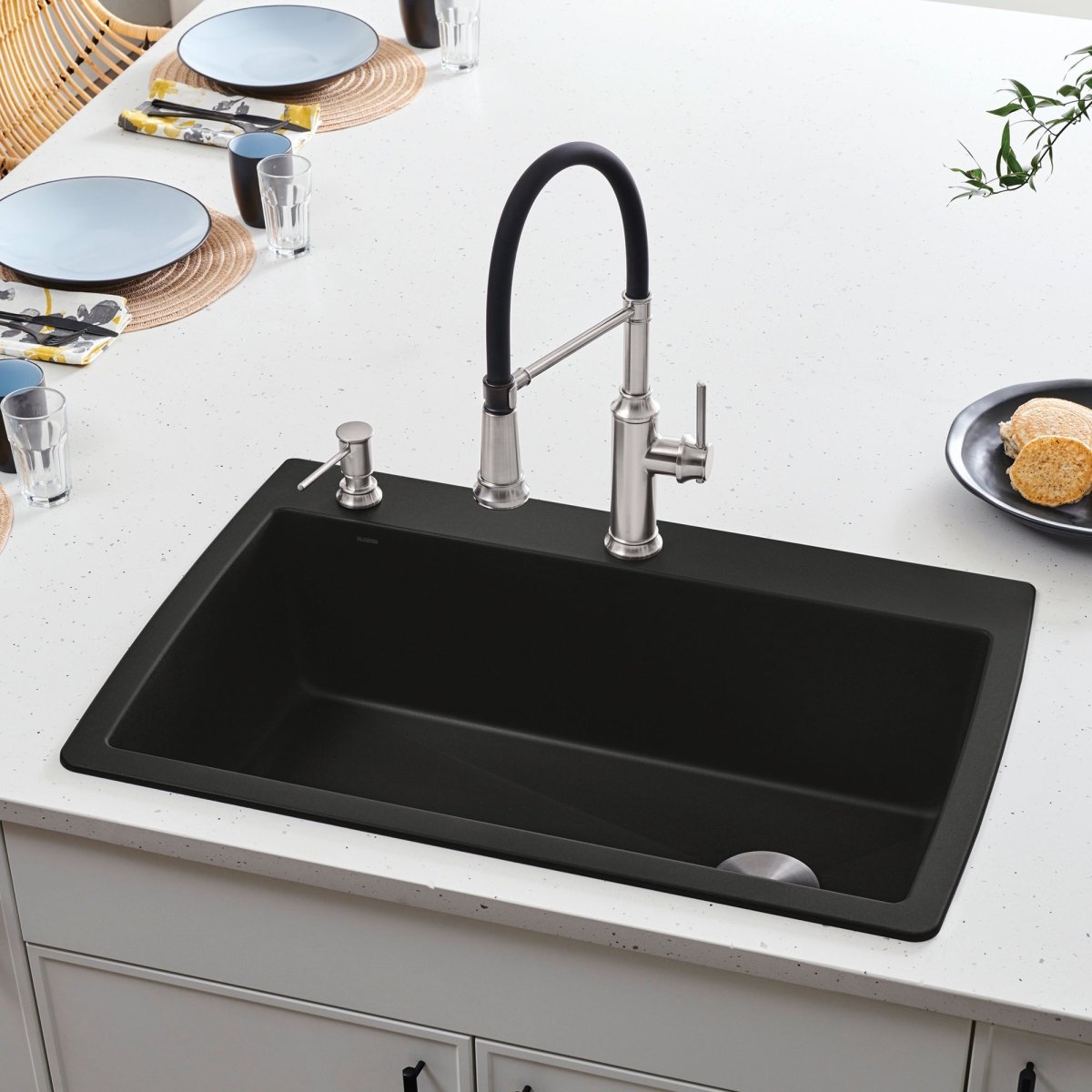 Blanco Diamond 33-1/2 Inch Super Single Bowl 9.5 Inch Depth Undermount Kitchen Sink