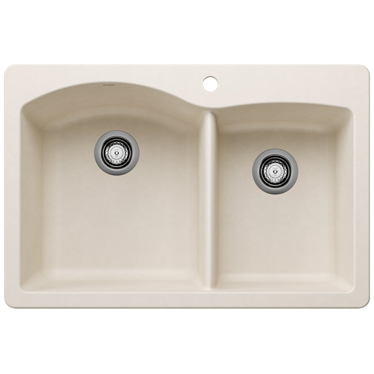 Blanco Diamond 33 Inch Silgranit Dual Mount 1 Hole 60/40 Double Bowl Kitchen Sink