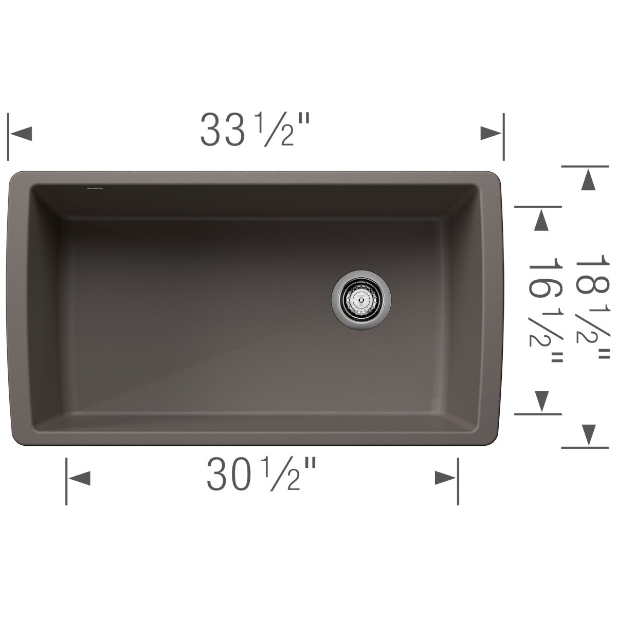 Blanco Diamond 33 inch Single Bowl Silgranit Undermount Kitchen Sink