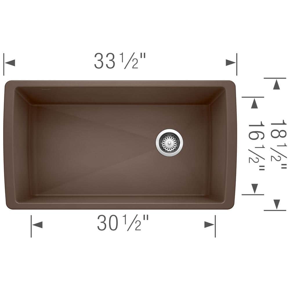 Blanco Diamond 33 inch Single Bowl Silgranit Undermount Kitchen Sink