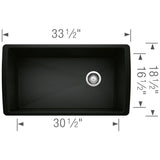 Blanco Diamond 33 inch Single Bowl Silgranit Undermount Kitchen Sink