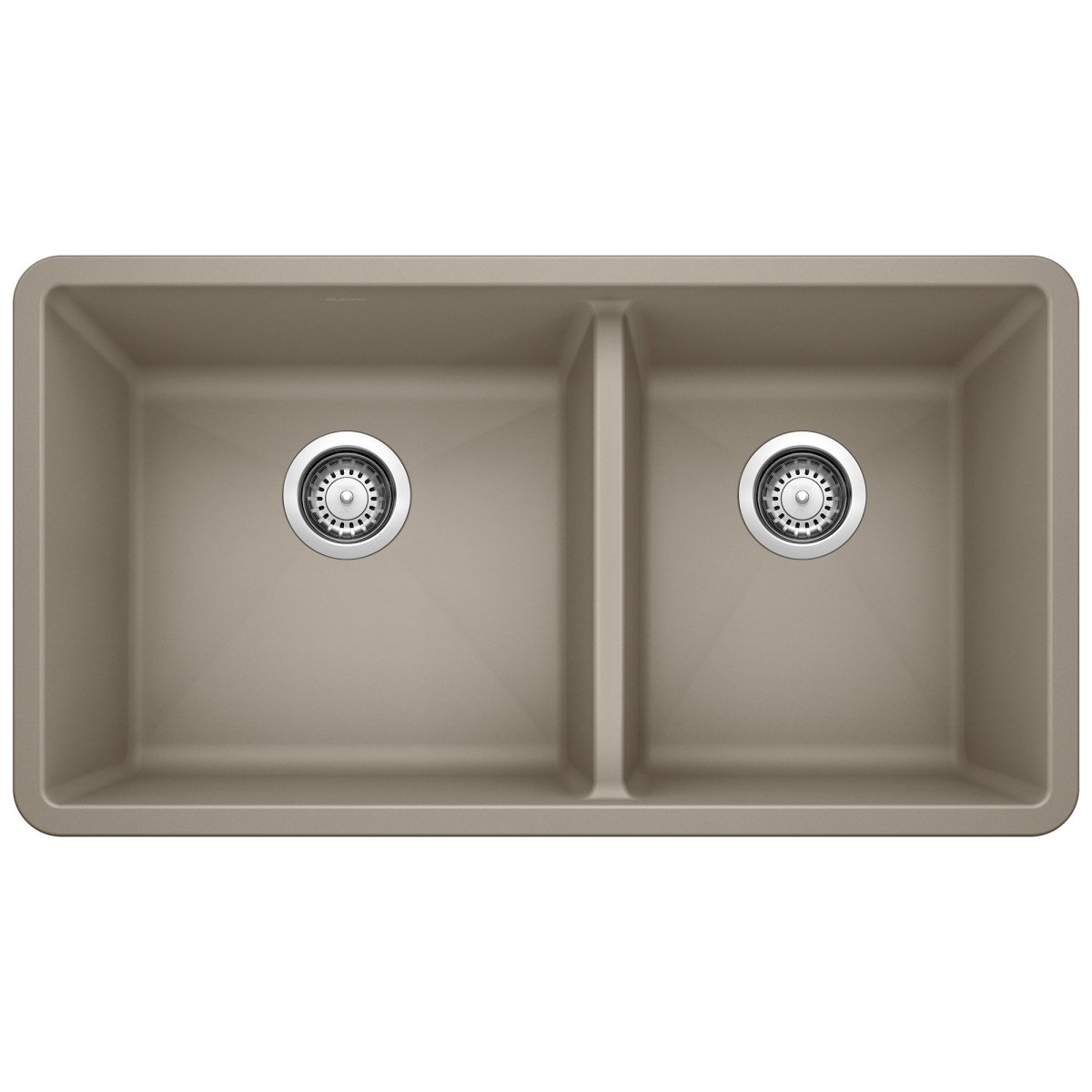 Blanco Precis 33 Inch Double Bowl Silgranit Undermount Kitchen Sink - 60/40
