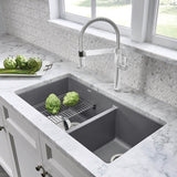 Blanco Precis 33 Inch Double Bowl Silgranit Undermount Kitchen Sink - 60/40