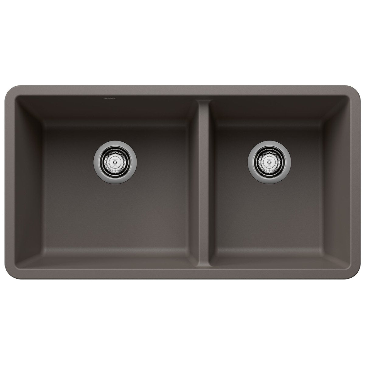 Blanco Precis 33 Inch Double Bowl Silgranit Undermount Kitchen Sink - 60/40
