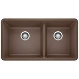 Blanco Precis 33 Inch Double Bowl Silgranit Undermount Kitchen Sink - 60/40