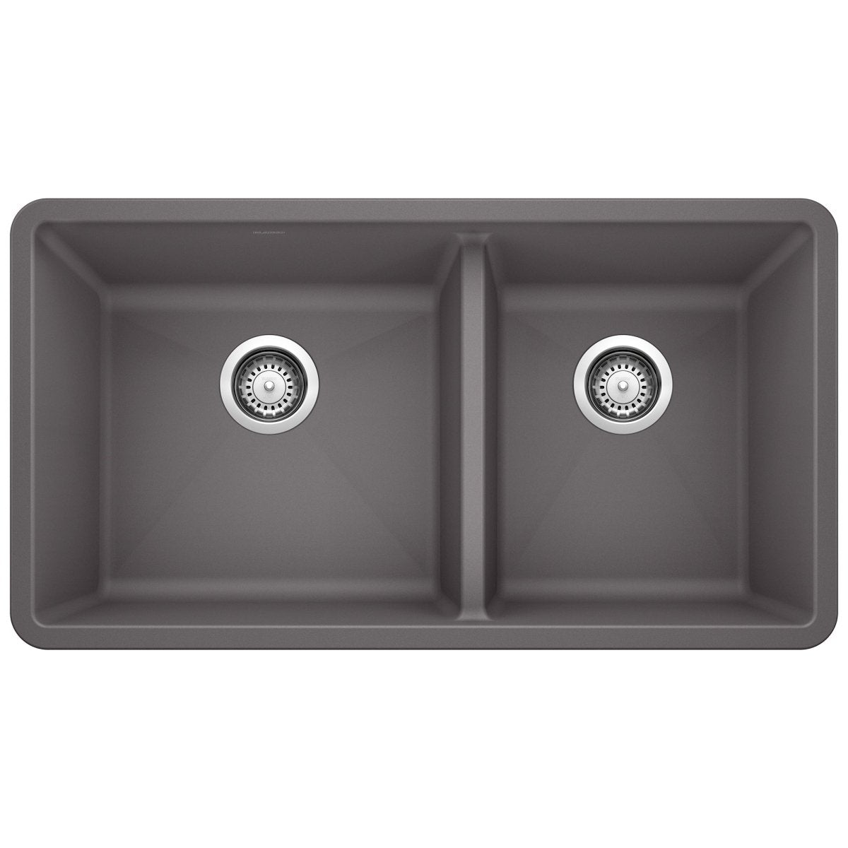 Blanco Precis 33 Inch Double Bowl Silgranit Undermount Kitchen Sink - 60/40