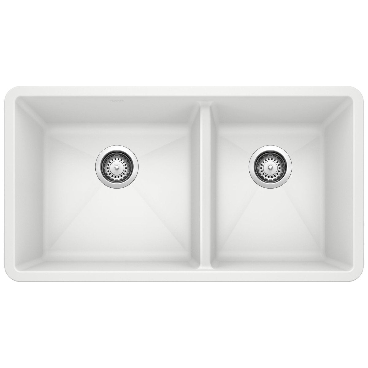 Blanco Precis 33 Inch Double Bowl Silgranit Undermount Kitchen Sink - 60/40