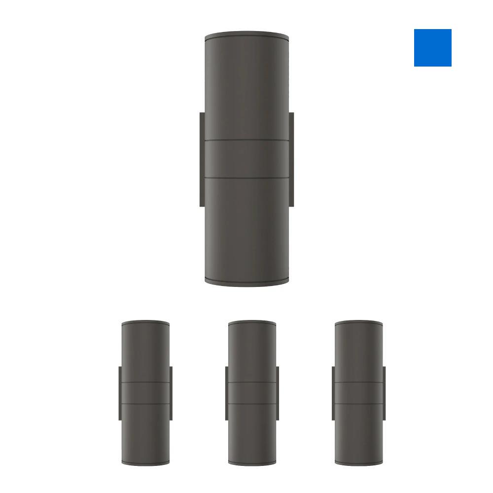 LED Up & Down Lights Outdoor Wall Light, Cylinder Outdoor Sconces, 2x36W, AC100- 277V, Double Side Light (Avail Color - Red, Green, Blue)