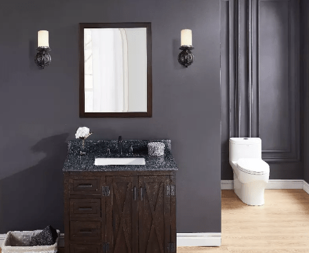 Blue Pearl Granite Rectangular Bathroom Vanity Sink Top