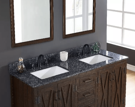 Blue Pearl Granite Rectangular Bathroom Vanity Sink Top