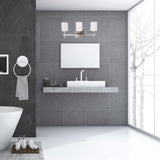 Brushed Nickel Bathroom Light Fixtures with Opal Glass Shades, Wall Mount, 4000K (Cool White), Vanity Lighting, ETL Listed, Cylinder Shape Bath Bar Light