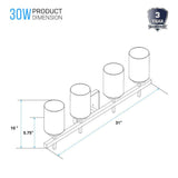 Brushed Nickel Bathroom Light Fixtures with Opal Glass Shades, Wall Mount, 4000K (Cool White), Vanity Lighting, ETL Listed, Cylinder Shape Bath Bar Light