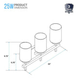 Brushed Nickel Bathroom Light Fixtures with Opal Glass Shades, Wall Mount, 4000K (Cool White), Vanity Lighting, ETL Listed, Cylinder Shape Bath Bar Light