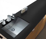 Brushed Stainless Steel Rectangular Bathroom Sink Undermount