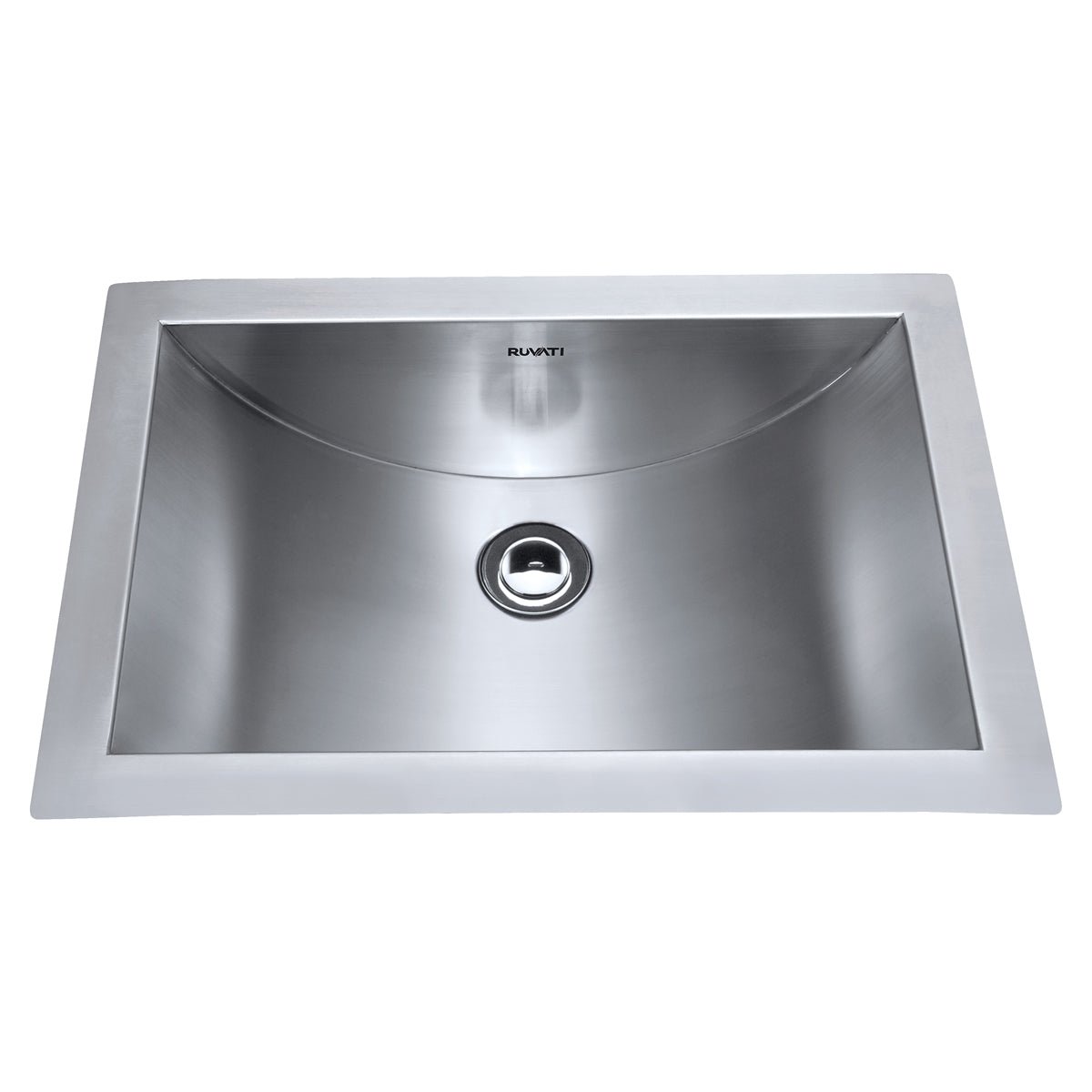 Brushed Stainless Steel Rectangular Bathroom Sink Undermount