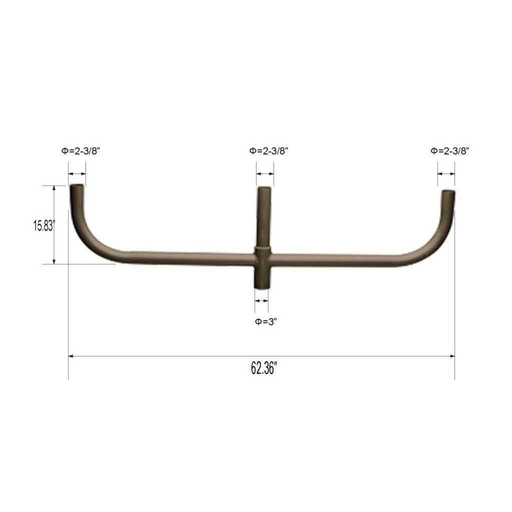 Bullhorn 3 Arms 180 Degree in-Line