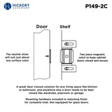 Cabinet Catch 2 Inch Center to Center in Cadmium - Hickory Hardware